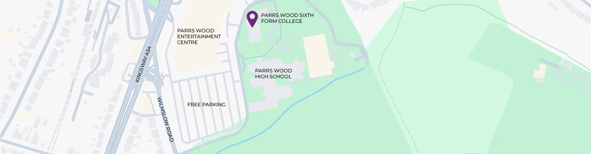Parrs Wood High School on Google Maps